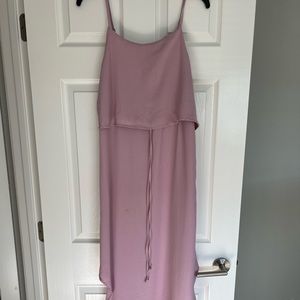 Pink blush dress midi maxi
